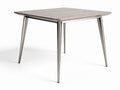 **Moderne quadratische Tisch mit Metallbeinen und Holzplatte**