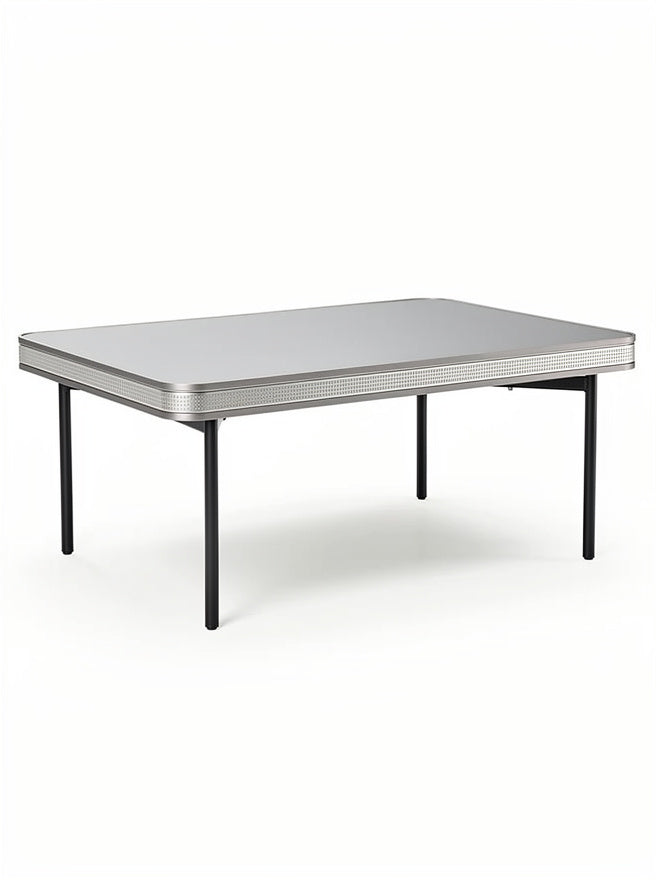 **Modularer Tisch mit Aluminiumkante und rechteckiger Oberfläche**